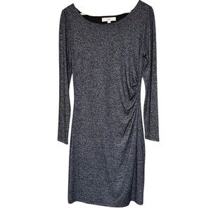 EUC LOFT Charcoal Long Sleeve Dress
